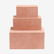 KASTELA oppbevaringsbokser i ruskinn - 3 stykker - 25x30 cm - rosa Nordal STORAGE