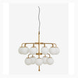 PALMA lysekrone - ø74 cm - messing/hvit Nordal HANG LAMPS