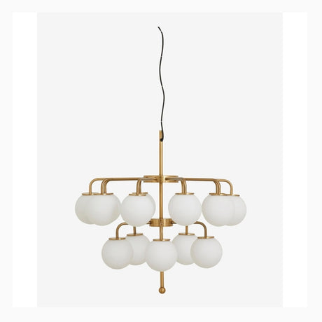 PALMA lysekrone - ø74 cm - messing/hvit Nordal HANG LAMPS