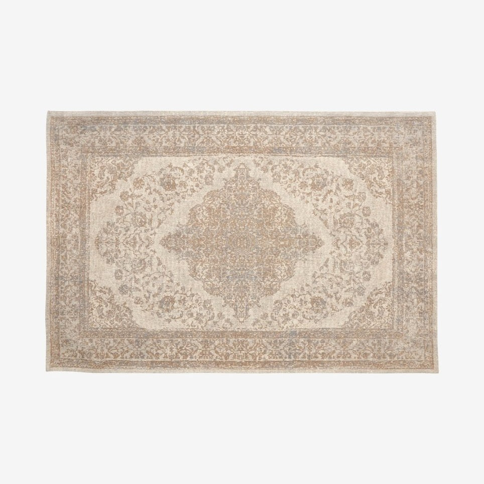 PEARL vevd bomullsmatte - 160x240 - sand/beige Nordal CARPETS