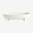 PEMBA keramisk tallerken - stor - 28x17 cm - offwhite Nordal TABLEWARE