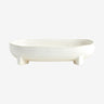 PEMBA keramisk tallerken - stor - 28x17 cm - offwhite Nordal TABLEWARE