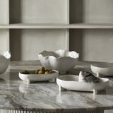 PEMBA keramisk tallerken - stor - 28x17 cm - offwhite Nordal TABLEWARE