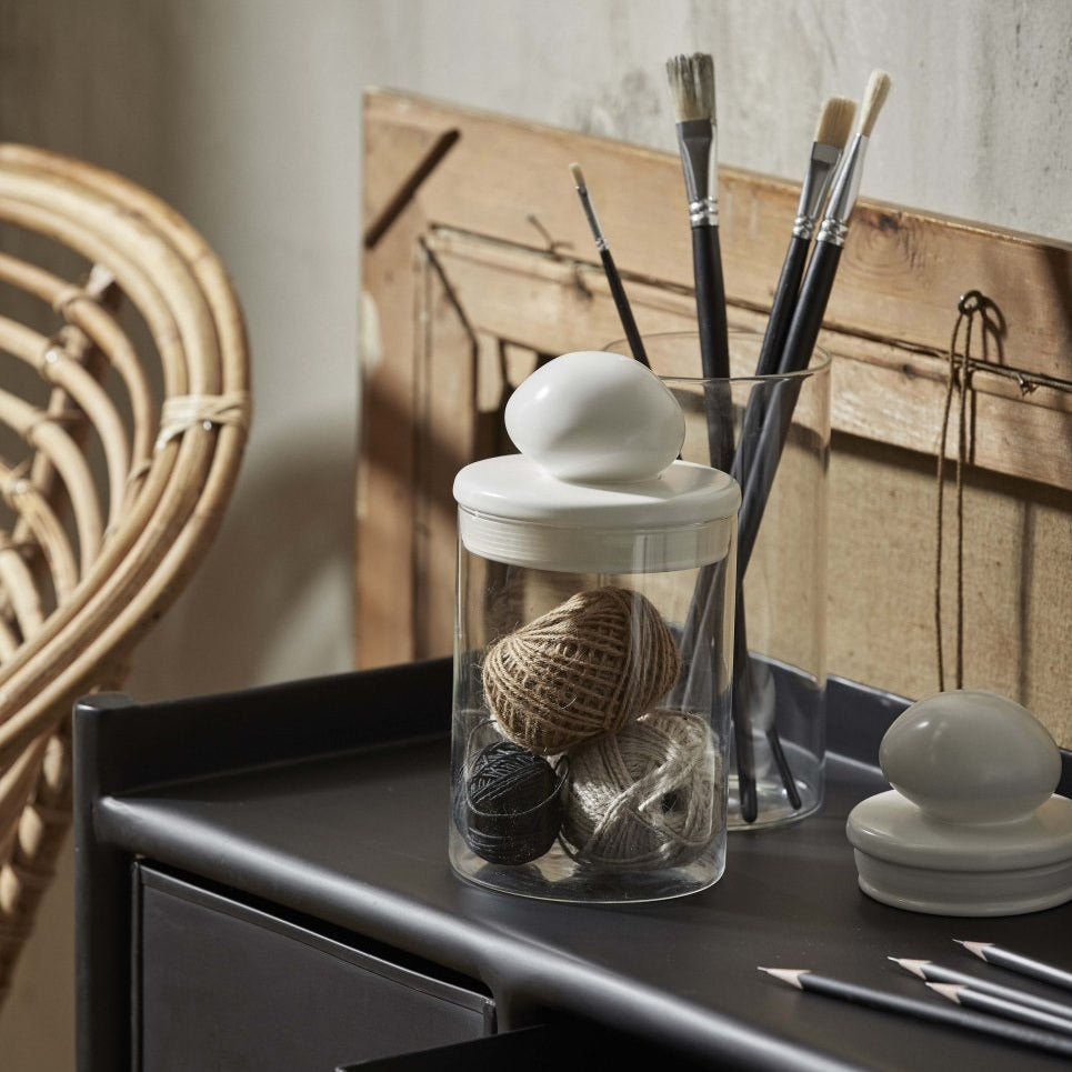 PLUM-lagringsglass med keramisk lokk - klar Nordal STORAGE