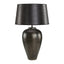 Bordlampe: FLORENCE bordlampe Antique Bronze SHADE CYLINDER LEATHER BLACK - Medium - 82-60002-39 fra Artwood - Bildenr: 1