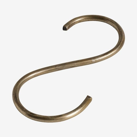 S-krok for håndklærstang - slim - messing Nordal SINGLEHOOK