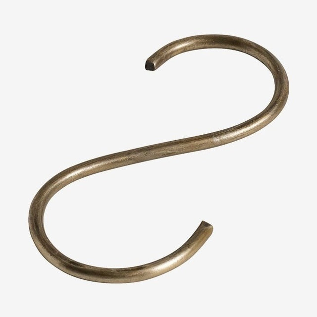 S-krok for håndklærstang - slim - messing Nordal SINGLEHOOK