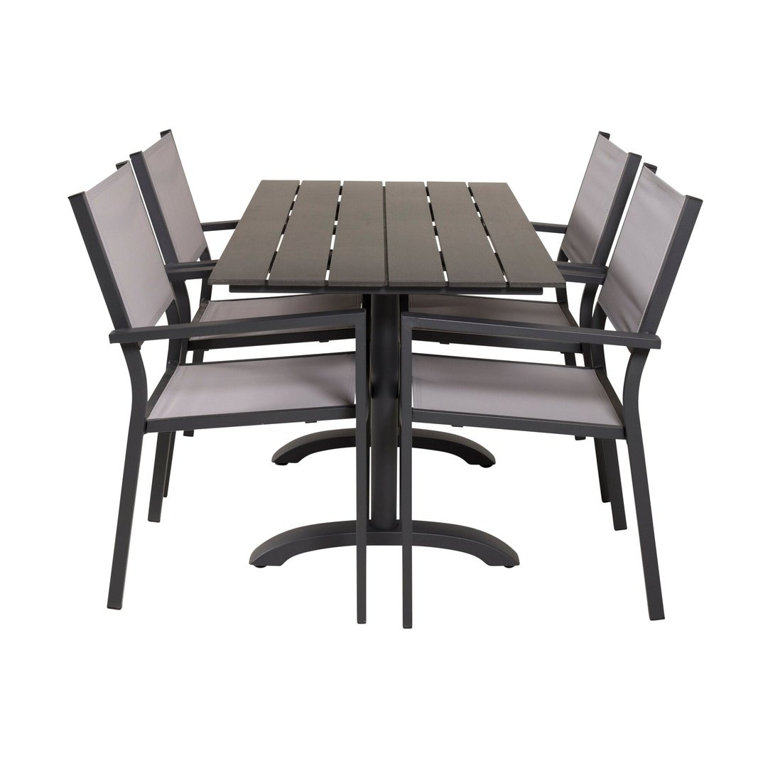 Denver Café Table 120*70 + Copacabana Lenestol Venture Design Spisegruppe