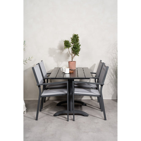 Denver Café Table 120*70 + Copacabana Lenestol Venture Design Spisegruppe