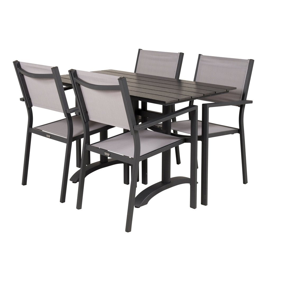 Denver Café Table 120*70 + Copacabana Lenestol Venture Design Spisegruppe