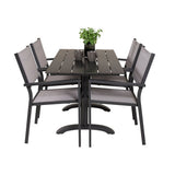Denver Café Table 120*70 + Copacabana Lenestol Venture Design Spisegruppe