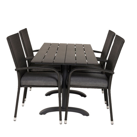 Denver Café Bord 120*70 + Anna Armstol Venture Design Spisegruppe