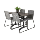 Denver Café Table 120*70 + Lindos spisestoler Venture Design Spisegruppe