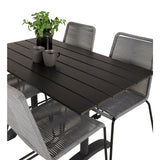 Denver Café Table 120*70 + Lindos spisestoler Venture Design Spisegruppe