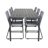 Break spisebord 205*90 + Lindos spisestoler Venture Design Spisegruppe