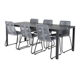 Break spisebord 205*90 + Lindos spisestoler Venture Design Spisegruppe