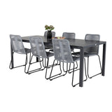 Break spisebord 205*90 + Lindos spisestoler Venture Design Spisegruppe