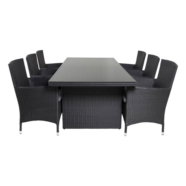 Padova spisebord 200*100 + Malin Armstol med pute / Venture Design Spisegruppe