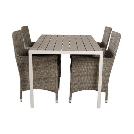 Break spisebord 150*90 + Malin Armstol med puter Venture Design Spisegruppe