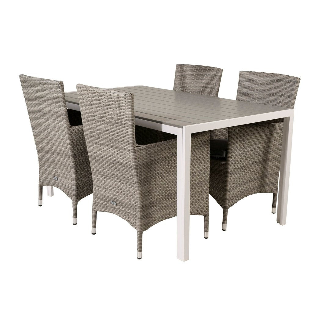 Break spisebord 150*90 + Malin Armstol med puter Venture Design Spisegruppe