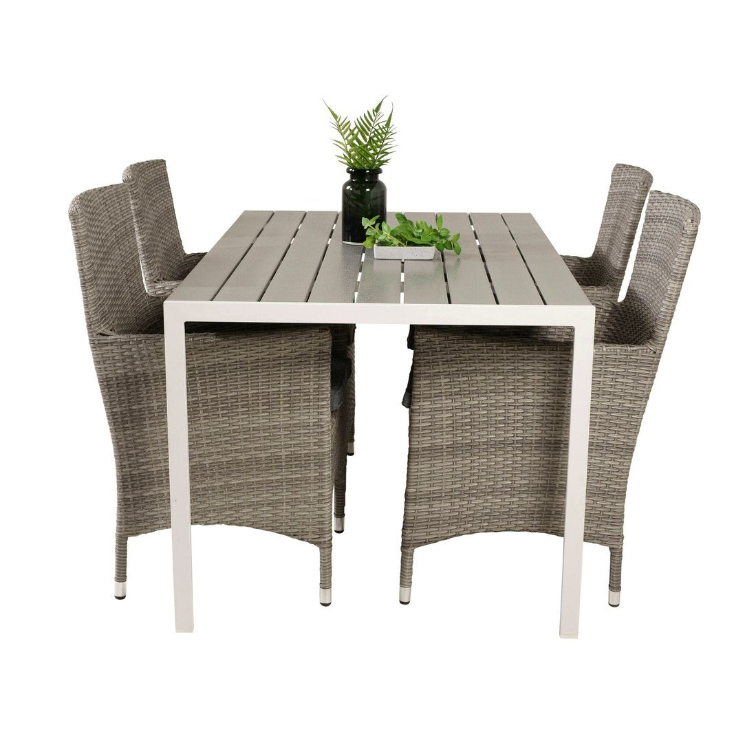 Break spisebord 150*90 + Malin Armstol med puter Venture Design Spisegruppe