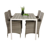 Break spisebord 150*90 + Malin Armstol med puter Venture Design Spisegruppe