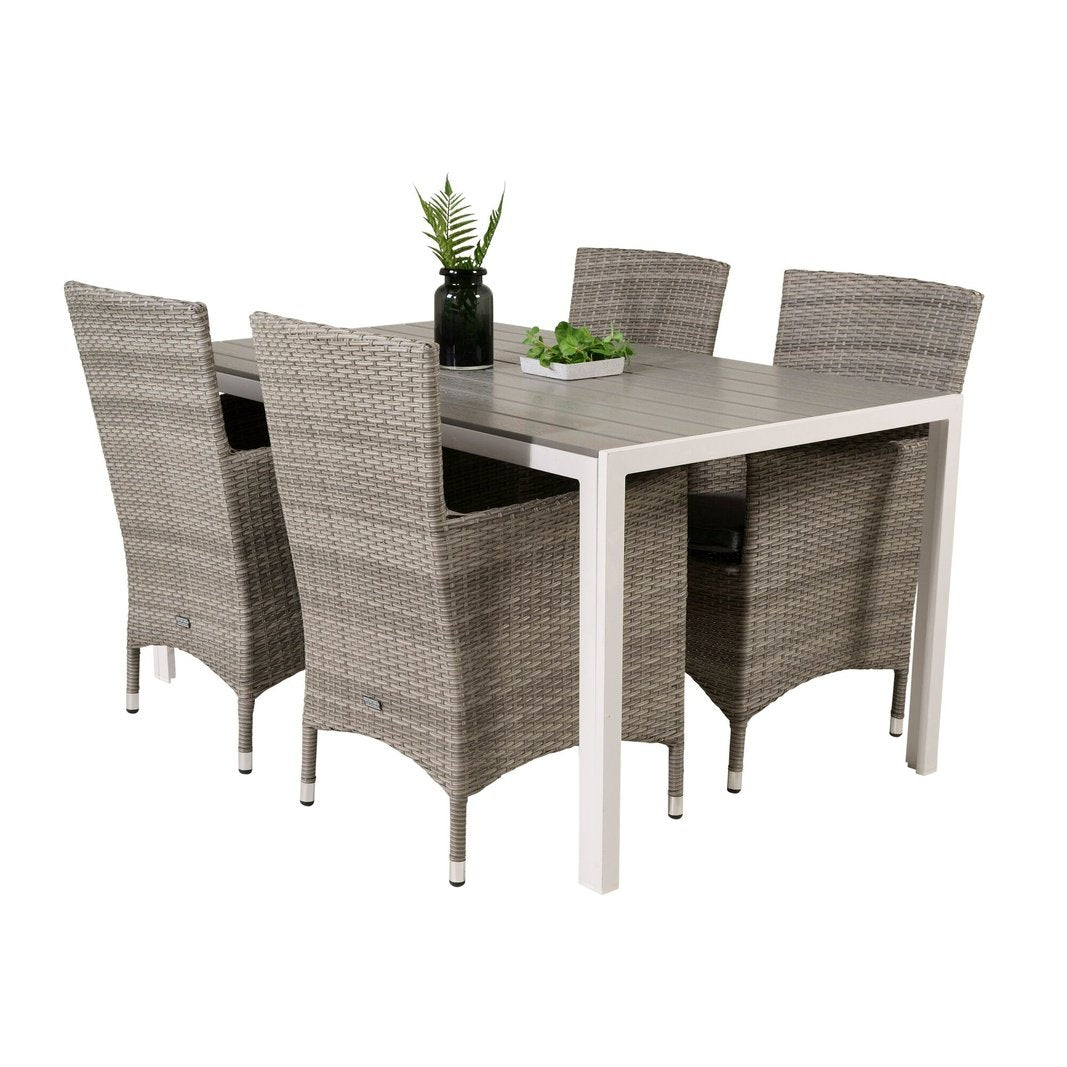 Break spisebord 150*90 + Malin Armstol med puter Venture Design Spisegruppe