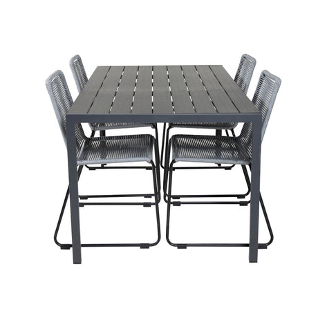 Break spisebord 150*90 + Lindos spisestoler Venture Design Spisegruppe