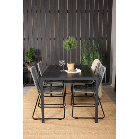 Break spisebord 150*90 + Lindos spisestoler Venture Design Spisegruppe