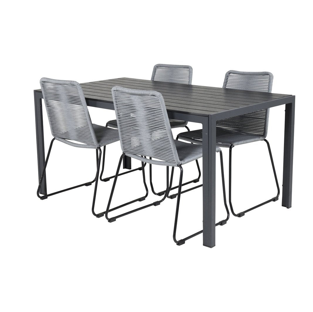 Break spisebord 150*90 + Lindos spisestoler Venture Design Spisegruppe