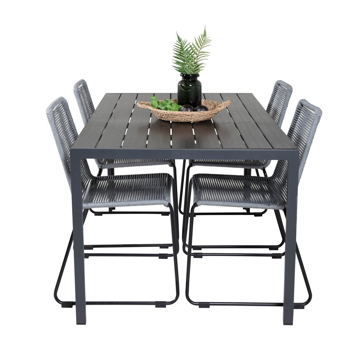 Break spisebord 150*90 + Lindos spisestoler Venture Design Spisegruppe
