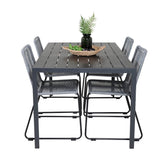 Break spisebord 150*90 + Lindos spisestoler Venture Design Spisegruppe