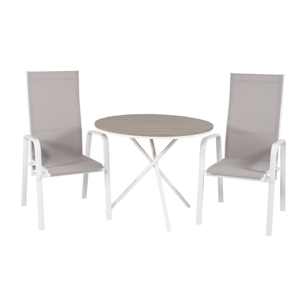 Parma cafébord ø90 + Copacabana Lenestol Venture Design Spisegruppe