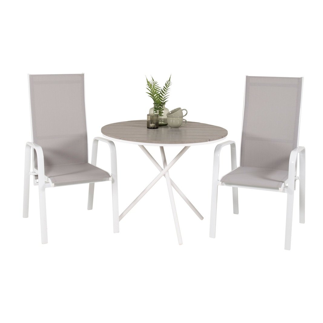 Parma cafébord ø90 + Copacabana Lenestol Venture Design Spisegruppe