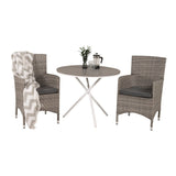 Parma cafébord ø90 + Malin Lenestol med pute Venture Design Spisegruppe