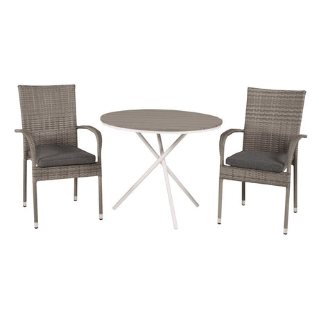 Parma cafébord ø90 + Anna Lenestol Venture Design Spisegruppe