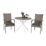 Parma cafébord ø90 + Anna Lenestol Venture Design Spisegruppe