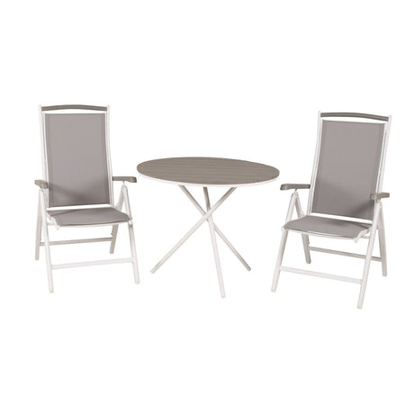 Parma cafébord ø90 + Albany stoler Venture Design Spisegruppe