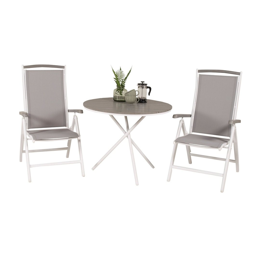 Parma cafébord ø90 + Albany stoler Venture Design Spisegruppe