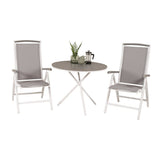 Parma cafébord ø90 + Albany stoler Venture Design Spisegruppe