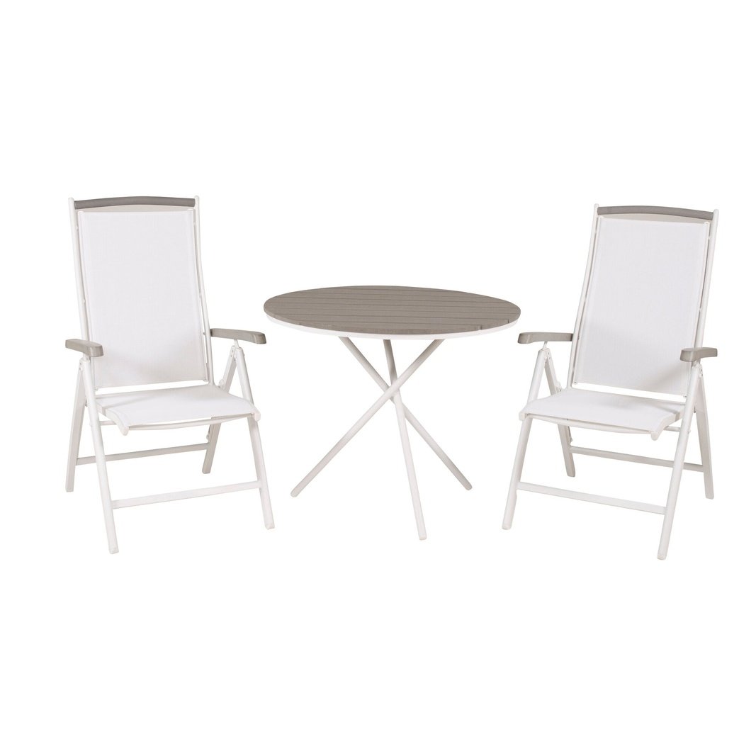 Parma cafébord ø90 + Albany stoler Venture Design Spisegruppe