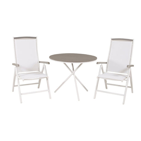 Parma cafébord ø90 + Albany stoler Venture Design Spisegruppe