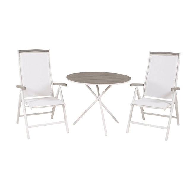 Parma cafébord ø90 + Albany stoler Venture Design Spisegruppe