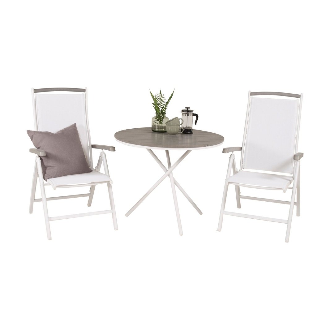 Parma cafébord ø90 + Albany stoler Venture Design Spisegruppe