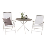 Parma cafébord ø90 + Albany stoler Venture Design Spisegruppe