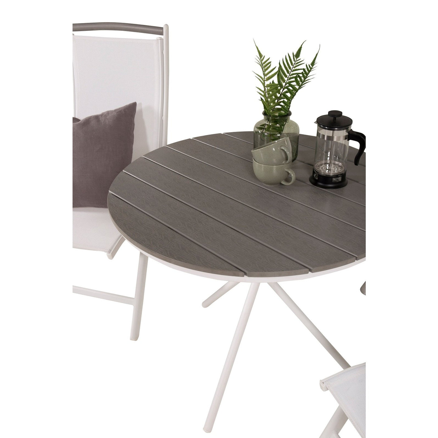 Parma cafébord ø90 + Albany stoler Venture Design Spisegruppe