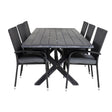 Rives spisebord 200*100cm + Anna Armstol Venture Design Spisegruppe