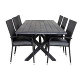 Rives spisebord 200*100cm + Anna Armstol Venture Design Spisegruppe
