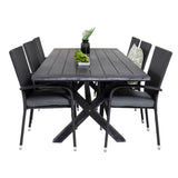 Rives spisebord 200*100cm + Anna Armstol Venture Design Spisegruppe