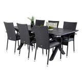 Rives spisebord 200*100cm + Anna Armstol Venture Design Spisegruppe